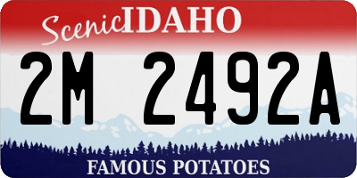 ID license plate 2M2492A