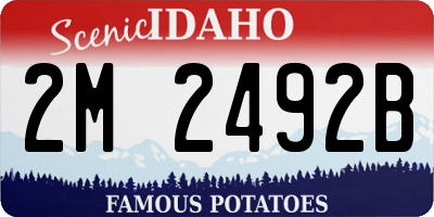 ID license plate 2M2492B