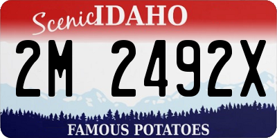 ID license plate 2M2492X