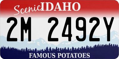 ID license plate 2M2492Y