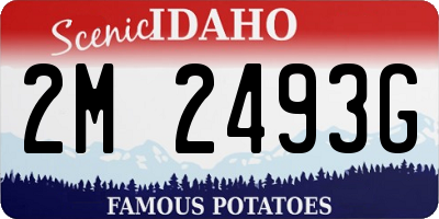 ID license plate 2M2493G