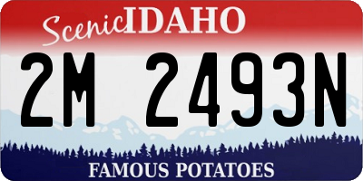 ID license plate 2M2493N