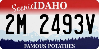ID license plate 2M2493V