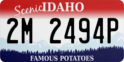 ID license plate 2M2494P