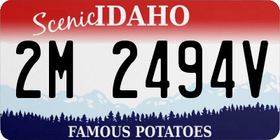 ID license plate 2M2494V