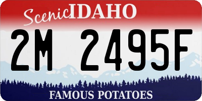 ID license plate 2M2495F