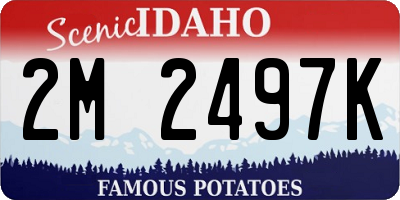 ID license plate 2M2497K