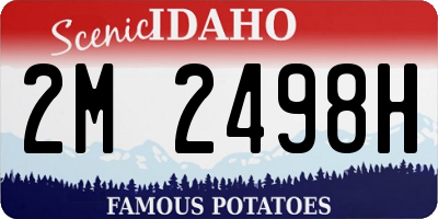 ID license plate 2M2498H