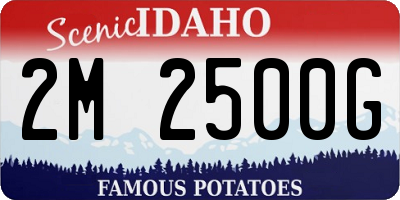 ID license plate 2M2500G