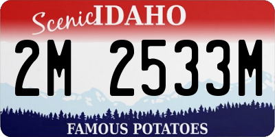 ID license plate 2M2533M