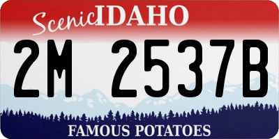 ID license plate 2M2537B