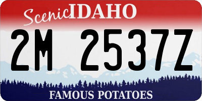 ID license plate 2M2537Z