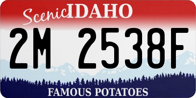 ID license plate 2M2538F