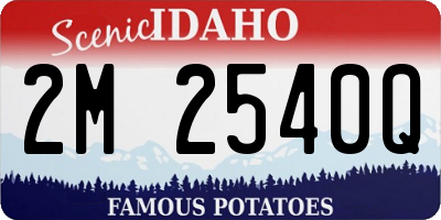 ID license plate 2M2540Q