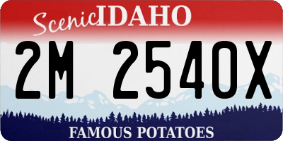 ID license plate 2M2540X
