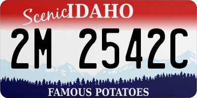 ID license plate 2M2542C