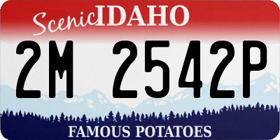 ID license plate 2M2542P