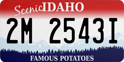 ID license plate 2M2543I
