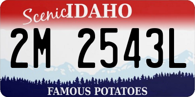 ID license plate 2M2543L
