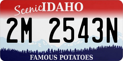 ID license plate 2M2543N