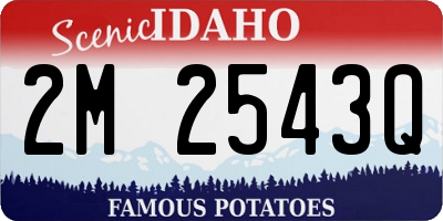 ID license plate 2M2543Q