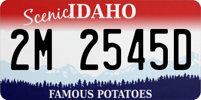 ID license plate 2M2545D