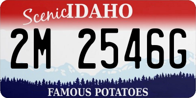 ID license plate 2M2546G