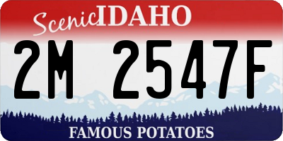 ID license plate 2M2547F