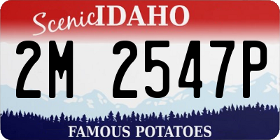 ID license plate 2M2547P