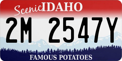 ID license plate 2M2547Y