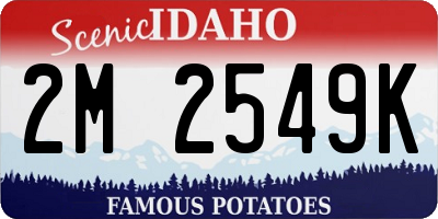 ID license plate 2M2549K