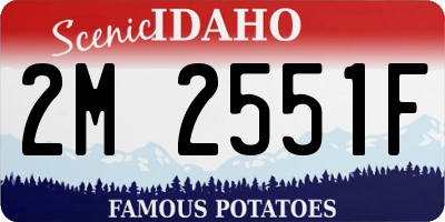 ID license plate 2M2551F