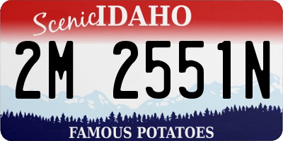 ID license plate 2M2551N