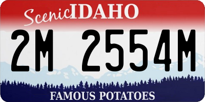 ID license plate 2M2554M