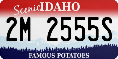 ID license plate 2M2555S