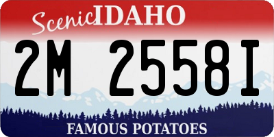 ID license plate 2M2558I
