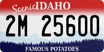ID license plate 2M2560O