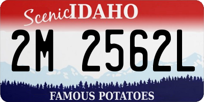 ID license plate 2M2562L