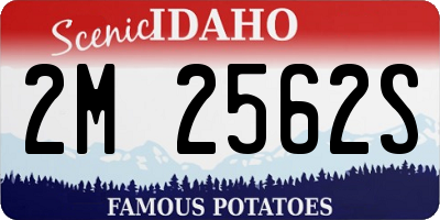 ID license plate 2M2562S