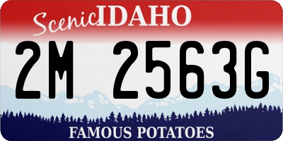 ID license plate 2M2563G