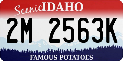 ID license plate 2M2563K