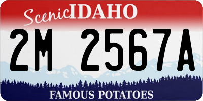 ID license plate 2M2567A