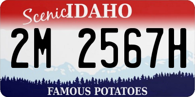 ID license plate 2M2567H