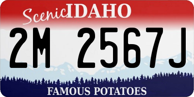 ID license plate 2M2567J