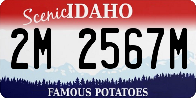 ID license plate 2M2567M