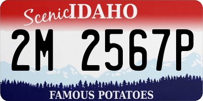 ID license plate 2M2567P