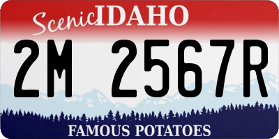 ID license plate 2M2567R