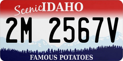ID license plate 2M2567V