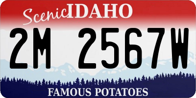 ID license plate 2M2567W