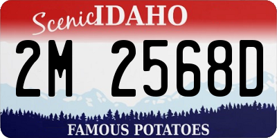 ID license plate 2M2568D